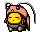 Sprite of Starfy in the cockroach costume standing