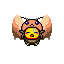 Sprite of Starfy in the cockroach costume flying
