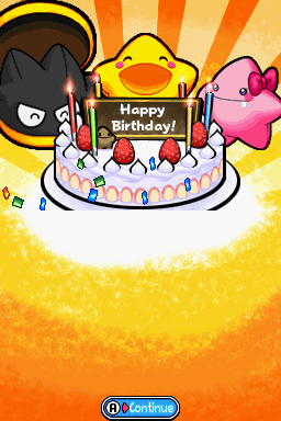 The "Happy Birthday!" screen.