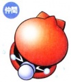 Official artwork of Moe's red younger brother from Densetsu no Starfy 3
