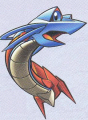 Official artwork of Puchi Ogura #4 in his ice dragon form.