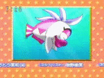 Lovely kissing Starfy on Oha Suta: The Super Kids Station, during a special ending used to promote Densetsu no Starfy 3 (animated GIF)