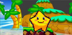 Closeup of the unused Starfy sprite in 3d 2d01.