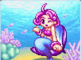 A picture of the Mermaid with purple eyes in Densetsu no Starfy 2