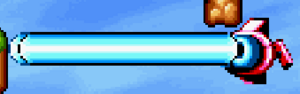 Demeka shooting a laser