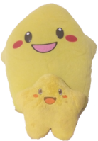 Comparison with the Densetsu no Starfy 4 stuffed toy (right).