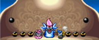 Puchi Ogura being formed from the evil sphere like eggs.