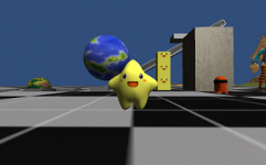 Starfy's surroundings after the UnityGameUploader demo has loaded from version 1 of the demo.